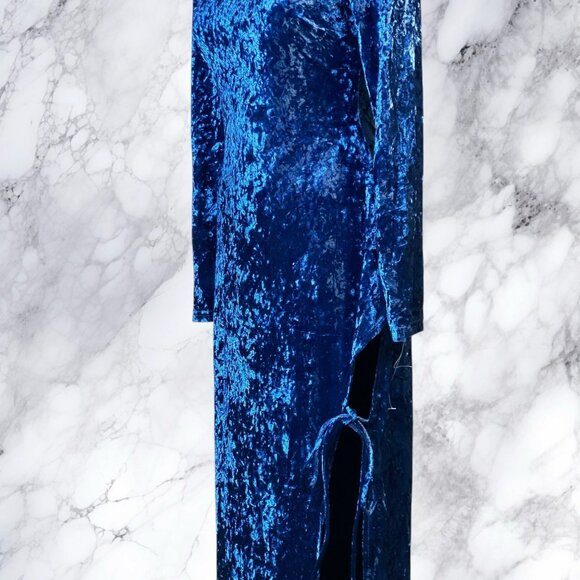 H:ours Rea Midi Dress in Navy - Picture 10 of 12